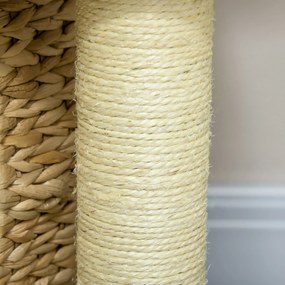 PawHut Δέντρος γάτας με σπηλιά, πλατφόρμα ύπνου, μπάλα παιχνιδιού, 45x40x74cm, Μπεζ