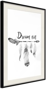 Αφίσα - Dreamer - 40x60 - Μαύρο - Με πασπαρτού