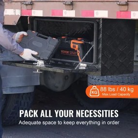 VEVOR Underbody Aluminum Truck Tool Box 36&quot; x 17&quot; x 18&quot; Trailer RV Tool Storage