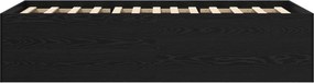 vidaXL Κρεβάτι δαπέδου Μαύρη Δρυς 80 x 200 cm Επεξεργασμένο Ξύλο