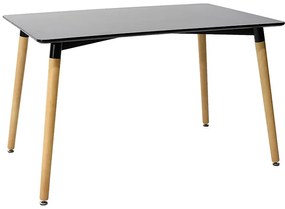 Τραπέζι Natali επιφάνεια MDF μαύρο 150x80x75εκ Υλικό: MDF - BEECH WOOD - METAL 127-000142