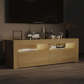 vidaXL Έπιπλο Τηλεόρασης με LED Sonoma Δρυς 120x35x40 εκ.