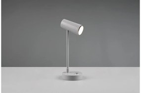 Επαναφορτιζόμενο Φωτιστικό Γραφείου LED 2,5W Dimmer Αφής 3CCT Lenny Trio Lighting-R52661111-Γκρι R52661111