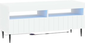 vidaXL Ντουλάπα LED Τηλεόρασης Λευκό Επεξεργασμένο Ξύλο