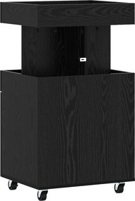 vidaXL Καρότσι μπαρ Μαύρη Δρυς 50 x 41 x 89 cm Επεξεργασμένο Ξύλο
