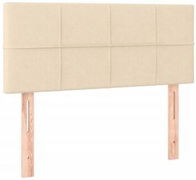 vidaXL Κρεβάτι Boxspring με Στρώμα Κρεμ 80 x 200 εκ. Υφασμάτινο