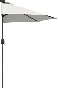 vidaXL Ομπρέλα Κήπου Άμμος 294 x 150 x 224 εκ Πολυεστέρας και Χάλυβας