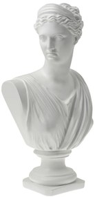 Διακοσμητική Προτομή Polyester Κοπέλα Λευκή 18x10,7x31εκ. Zen Collection 25.21.51535