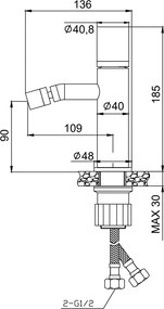 Karag Joan Marmo 24608 Bianco - Μπαταρία Μπιντέ