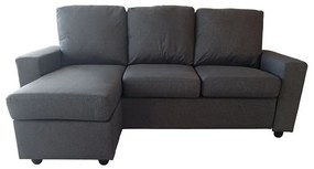 WOODWELL PORTLAND Καναπές Σαλονιού - Καθιστικού, Γωνία Αναστρέψιμος Ύφασμα Γκρι 208x142x85cm H.97cm Ε9585,11
