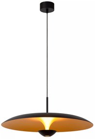 Φωτιστικό Κρεμαστό Lucide 41412-60-30 KENNETH Μαύρο Ματ (Black Mat)|Χρυσό Χρώμα (Gold Coloured) 2700 K