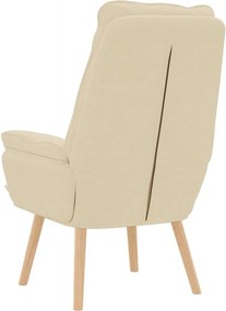 vidaXL Πολυθρόνα Κρεμ 69 x 74 x 93 εκ. Ύφασμα και Κόντρα Πλακέ