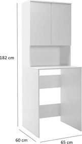 Ντουλάπι Πλυντηρίου Λευκό ASON 65x60x182