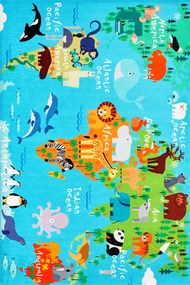 Χαλί Torino Kids Tok 233 World Map Obsession 160X230cm