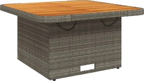 vidaXL Σετ Τραπεζαρίας Κήπου 3 τεμ. Γκρι Συνθ. Ρατάν με Μαξιλάρια