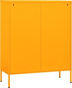 vidaXL Ντουλάπι Αποθήκευσης Μουσταρδί 80x35x101,5 εκ. από Ατσάλι