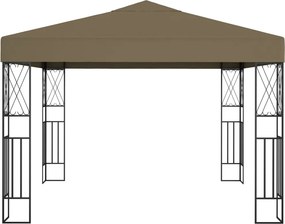vidaXL Κιόσκι Taupe 3 x 3 μ. Υφασμάτινο