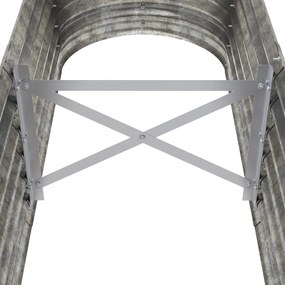 vidaXL Ζαρντινιέρα Ασημί 152x40x36 εκ. Γαλβανισμένος χάλυβας