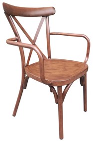 14840075 Καρέκλα Κήπου THOMSONS Μπαμπού Αλουμίνιο 52x52x87cm Αλουμίνιο, 1 Τεμάχιο
