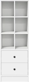 vidaXL Highboard με συρτάρι Λευκό 45,5 x 34 x 127 εκ