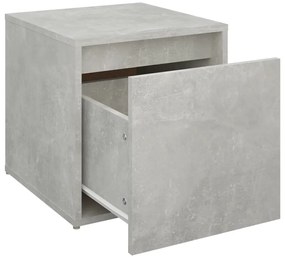 vidaXL Κουτί με Συρτάρι Γκρι Σκυρ. 40,5x40x40 εκ. Επεξεργασμένο Ξύλο
