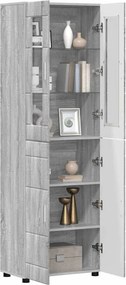 vidaXL Highboard FLORIN 60 x 35 x 182 εκ. Γκρίζο Σονομα