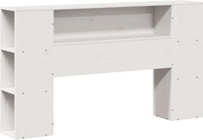 vidaXL Σκελετός Κρεβ. Χωρίς Στρώμα Λευκό 135x190 εκ Μασίφ Πεύκο