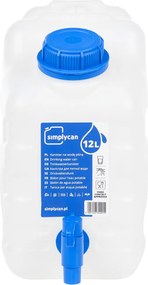 vidaXL Δοχείο Νερού με Βρύση Διαφανές 10 Λ. Πλαστικό