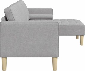 vidaXL Σετ Καναπέ Σκίουρος Γκρί 173 x 131 x 67 εκ Πολυεστέρας