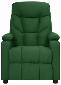 vidaXL Πολυθρόνα με Ανύψωση Σκούρο Πράσινη Υφασμάτινη