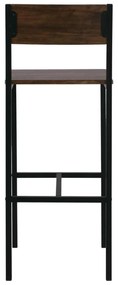 Σκαμπώ STAB BAR Μεταλ.Ανθρακί/Antique Brown 39x42x75/103cm (Σετ 4 ΤΕΜ)