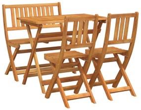 vidaXL Σετ Bistro Κήπου 4 Τεμαχίων Μασίφ Ξύλο Ακακίας