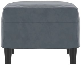 vidaXL Υποπόδιο Σκούρο Γκρι 60 x 50 x 41 εκ. Βελούδινο