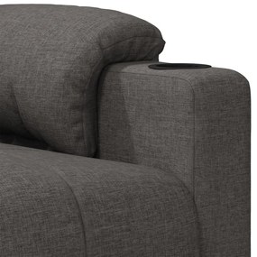 vidaXL Πολυθρόνα Ανακλινόμενη Σκούρο Γκρι Υφασμάτινη