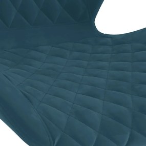 vidaXL Σκαμπό Μπαρ 2 τεμ. Μπλε Βελούδινα