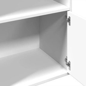 vidaXL Βιβλιοθήκη Λευκή 100x36x189 εκ. από Επεξεργασμένο Ξύλο