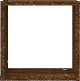 vidaXL Ράφια Τοίχου Κύβοι 4 τεμ. Καφέ Δρυς 30x15x30 εκ.