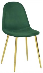 CELINA καρέκλα Μετ.Χρυσή/Velure Πράσινο 45x54x85cm ΕΜ907,3GV