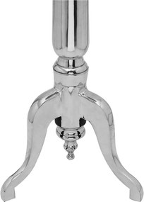 vidaXL Τραπέζι Βοηθητικό Στρογγυλό Ασημί από Αλουμίνιο