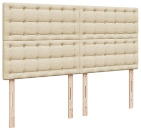 ΚΡΕΒΑΤΙ BOXSPRING ΜΕ ΣΤΡΩΜΑ ΚΡΕΜ 180X200 ΕΚ. ΥΦΑΣΜΑΤΙΝΟ 3290586