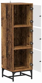 vidaXL Highboard Παλαιό ξύλο 35 x 37 x 117 εκ. Επεξεργασμένο ξύλο