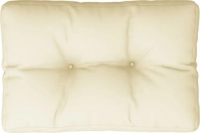 vidaXL Μαξιλάρι Παλέτας Κρεμ 50 x 40 x 12 εκ. Υφασμάτινο