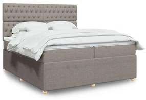 ΚΡΕΒΑΤΙ BOXSPRING ΜΕ ΣΤΡΩΜΑ TAUPE 200X200 ΕΚ. ΥΦΑΣΜΑΤΙΝΟ 3292174