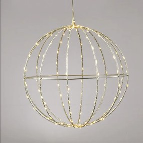 Διακοσμητικό LED 3D Silver Ball-Διάμετρος: 20 εκ.-Warm White