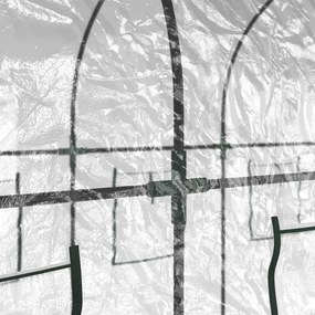 vidaXL Θερμοκήπιο Διαφανές 160x400x190 εκ. PVC &amp; Χάλυβας Ηλεκτρ. Βαφή