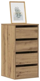 vidaXL Συρταριέρα Γωνιακή Αρτισιανή Δρυς 40x41x76 εκ. Επεξεργ. Ξύλο