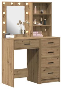 vidaXL Τραπέζι περιποίησης με συρτάρι 2 pcs Καφέ 50 x 41 x 135 εκ