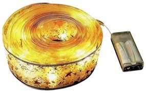 Χριστουγεννιάτικη Κορδέλα Δέντρου LED 5m Θερμό Λευκό