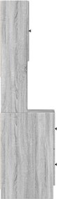 vidaXL Ντουλάπι Κουζίνας Γκρι sonoma 35x50x180 εκ. Επεξεργ. Ξύλο