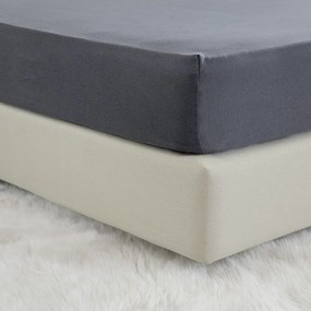 Σεντόνι Tender Με Λάστιχο Dark Gray Nima Υπέρδιπλo 160x240cm 100% Βαμβάκι